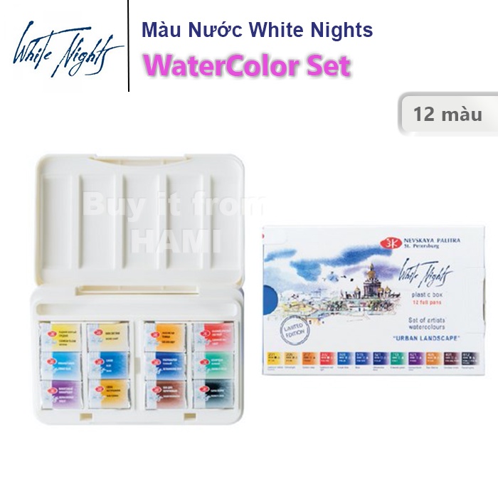 Màu nước White Nights phiên bản giới hạng URBAN LANDSCAPE Bộ 12 màu