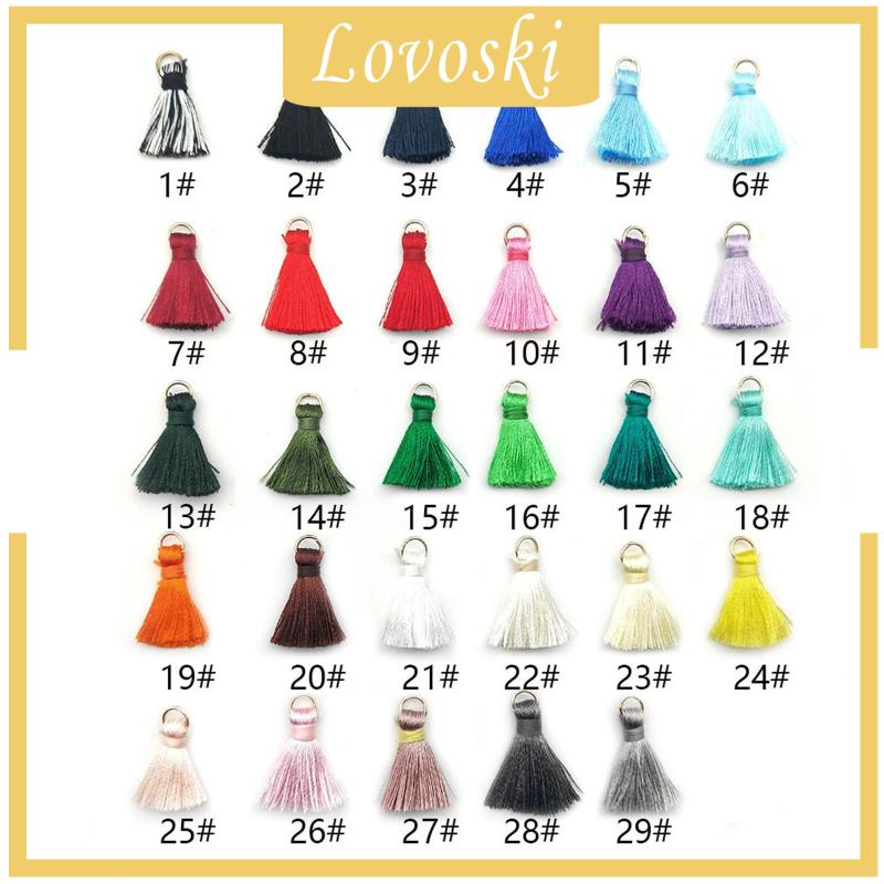 Bộ 100 Bông Tai Tua Rua Nhiều Màu Sắc