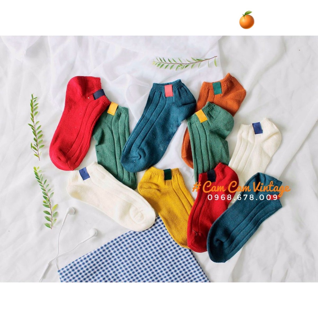 Tất ngắn cổ nữ, vớ ngăn cổ nữ tất vớ vintage cổ tem ngắn cổ
