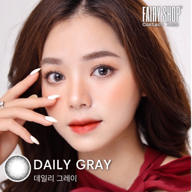 Áp Tròng Daily Gray D2 14.0mm - Kính Áp Tròng FAIRY SHOP CONTACT LENS. độ 0 đến 8