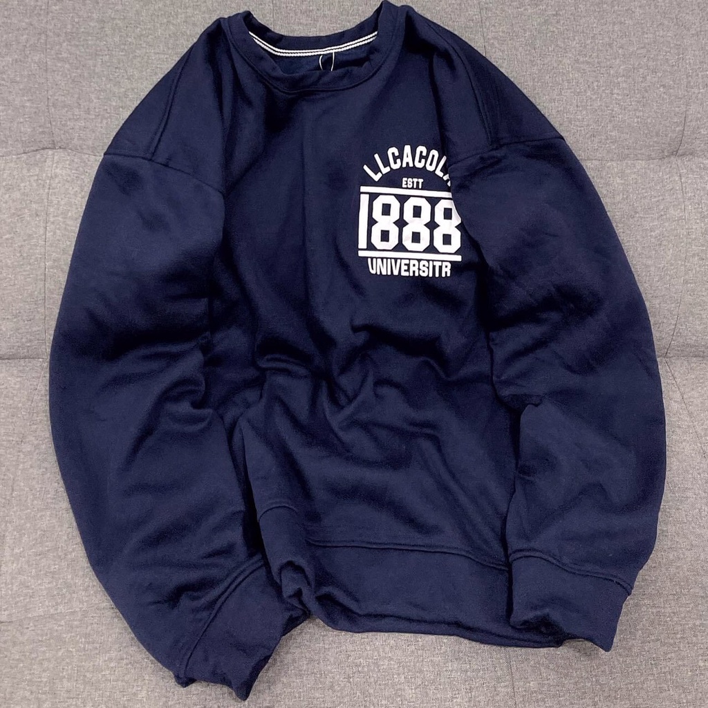 Áo nỉ tăm xanh than cực xinh, vải nỉ tăm kho dày nặng tay siêu đẹp | BigBuy360 - bigbuy360.vn