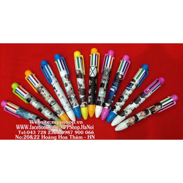 Bút bi EXO 6 ngòi mẫu khác nhau