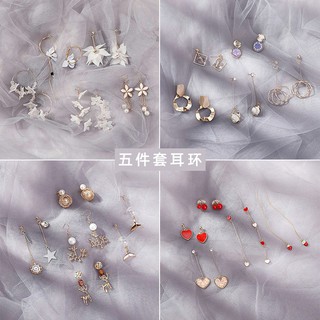 Set 5 khuyên tai thời trang hàn quốc