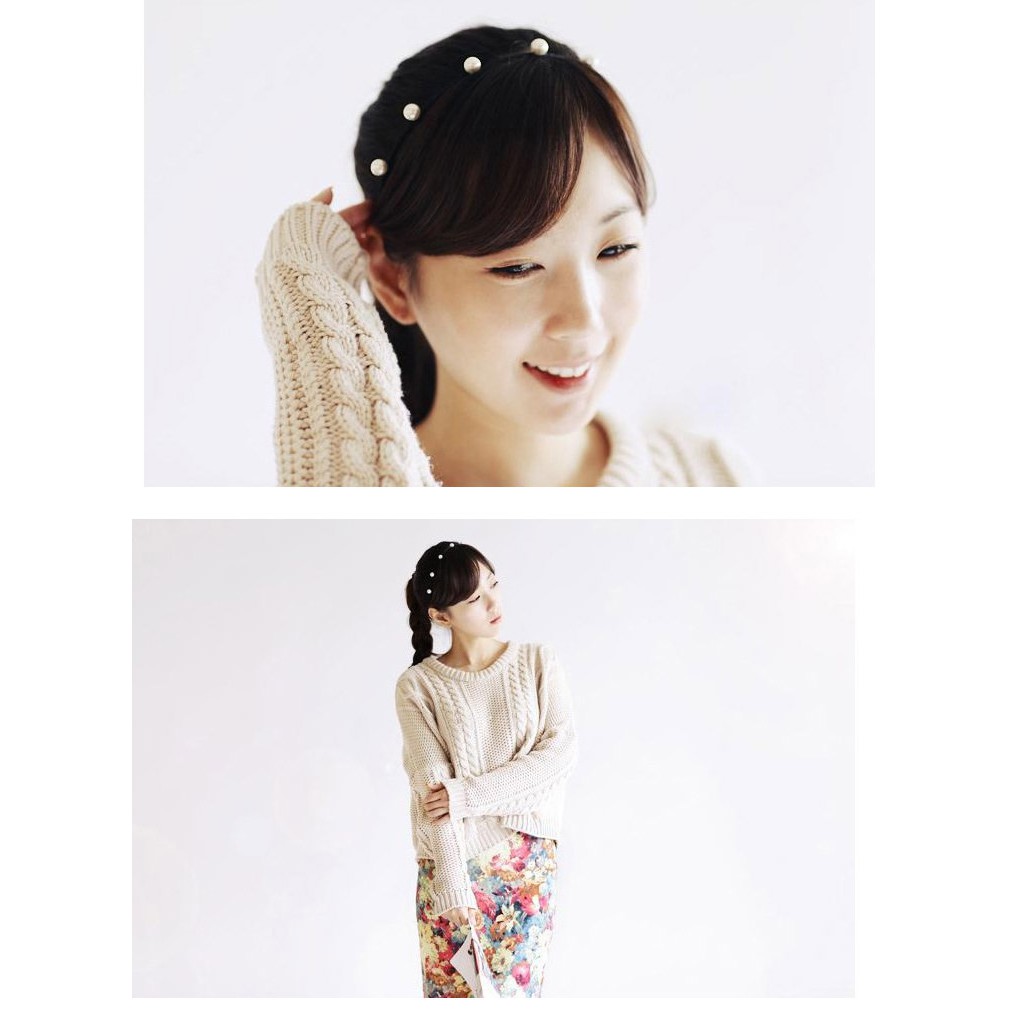 Bờm cài tóc nữ đính hạt thưa dê thương