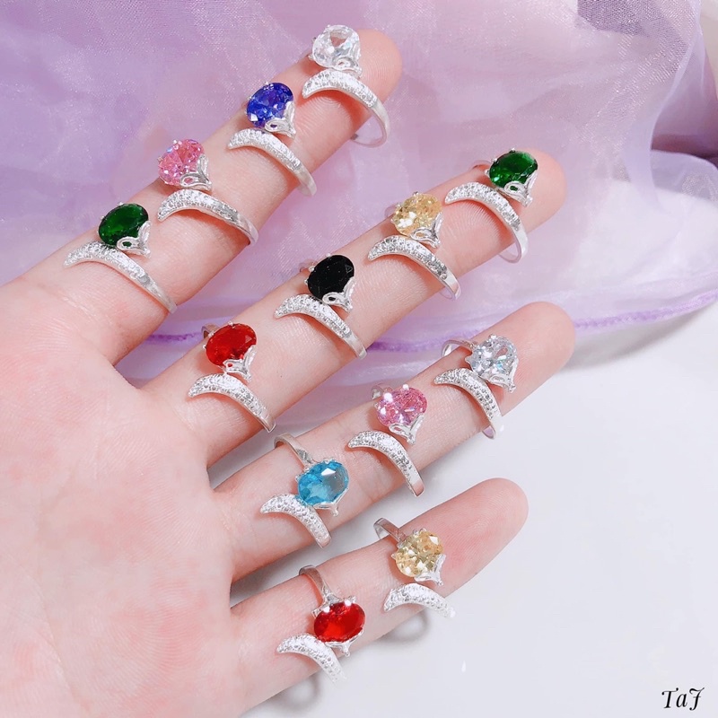 Nhẫn hồ ly phong thuỷ đủ màu mệnh , bạc BNP