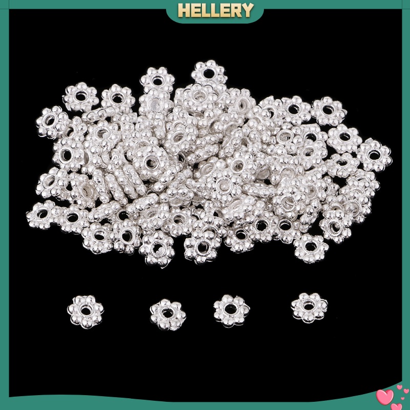 Set 200 Hạt Đồng 6mm Hình Hoa Cúc Làm Trang Sức