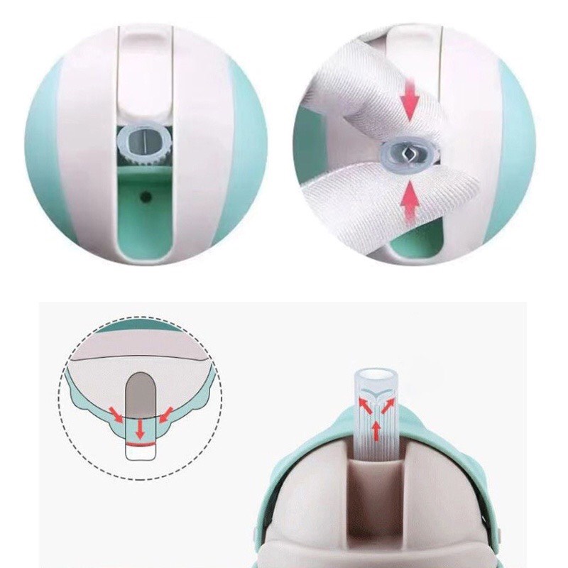 Bình nước tập uống có van chống sặc cho bé từ 6 tháng có tay cầm đi học đi chơi 250ml BN08 Homedy Kids