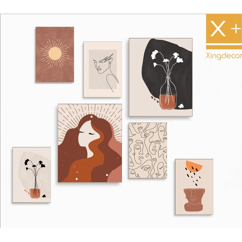 20 Bộ set 7 tranh trang trí phòng ngủ, góc học tập. decor chụp ảnh. dày 5mm dán tường, để kệ. có sẵn băng keo 2 mặt | BigBuy360 - bigbuy360.vn