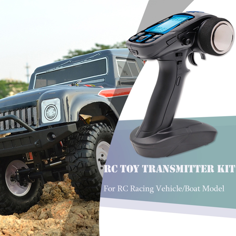 Máy Phát Radio Kỹ Thuật Số 7CH TURBO RACING TB-TX2 2.4GHz FHSS Có Màn Hình LCD TB-RX200 Cho Tàu Thuyền Điều Khiển Từ