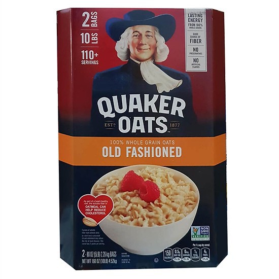 [Mã GROSALE2703 giảm 8% đơn 250K] Yến mạch Quaker Oats loại cán mỏng nguyên hạt