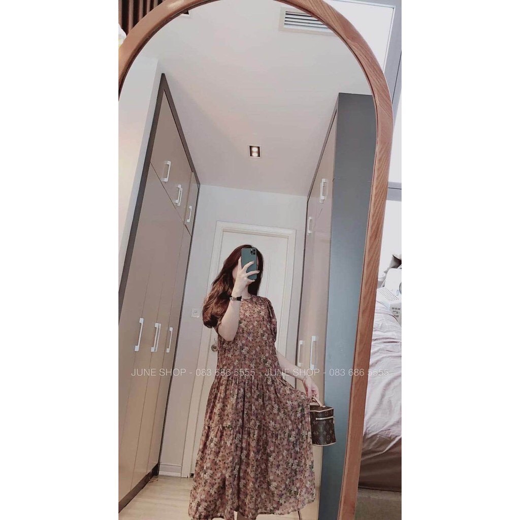 Váy bầu hoa nhí đẹp  FREESHIP  đầm bầu hoa nhí vintage váy bầu thiết kế