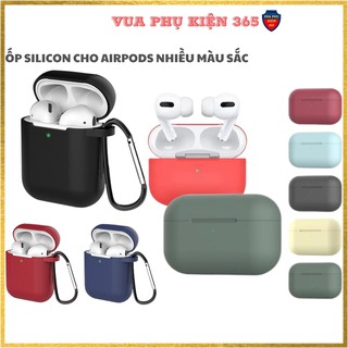 Ốp Airpods Silicon, Case Airpods 2/Airpods Pro Bảo Vệ Tai Nghe Bluetooth Nhiều Màu Sắc - KÈM MÓC TREO