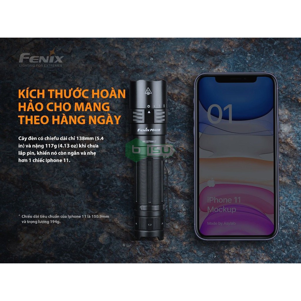 ĐẠI LÝ ĐỘC QUYỀN FENIX - Đèn pin Fenix - PD40R V2.0 - 3000lumens