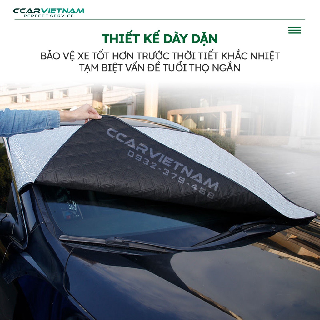Bạt Che Nắng Kính Lái Ô Tô 3 Lớp Loại 1 Cao Cấp - Chống Nóng Bảo Vệ Nội Thất Xe - Ccar Vietnam