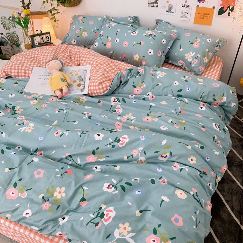 Bộ chăn ga gối poly cottong 4 món nhập