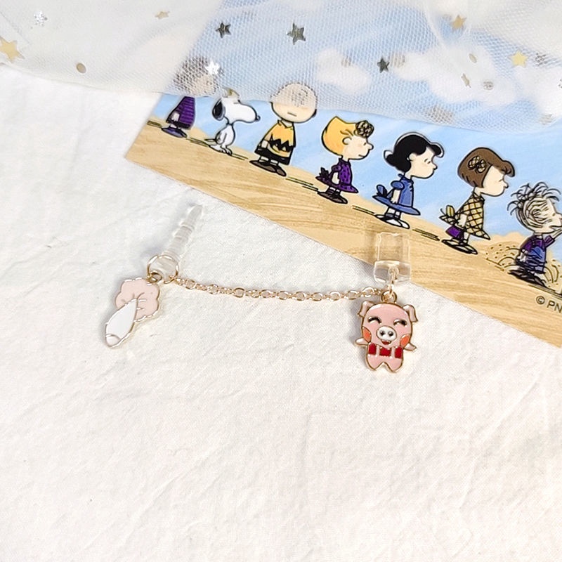 Phụ Kiện Gắn Ổ Cắm Điện Thoại Chống Bụi Hình Chú Heo Dễ Thương