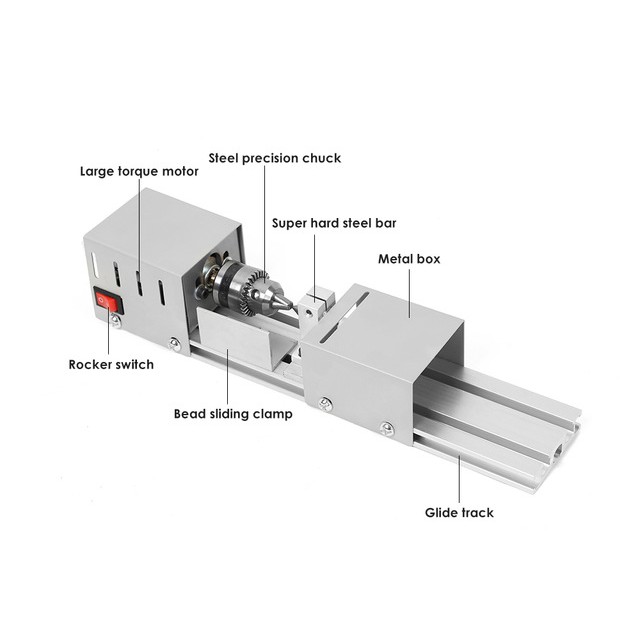 Máy tiện gỗ - Máy tiện gỗ mini - Máy tiện vòng hạt mini