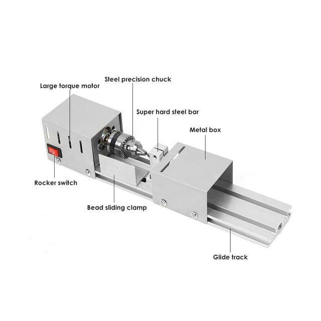 [MẪU MỚI NHẤT] Máy tiện gỗ đa năng - Máy tiện mini Tặng kèm dao tiện