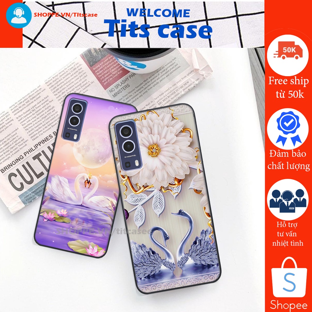 Ốp lưng Vivo Y72 in hình thiên nga,hoa may mắn, đặc sắc ĐỘC - LẠ - BỀN