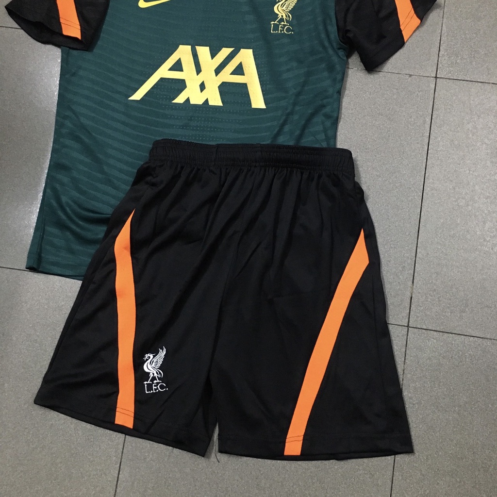 Bộ quần áo đá banh Liverpool training xanh két Hàng FEX thái cao cấp 2023-FLG