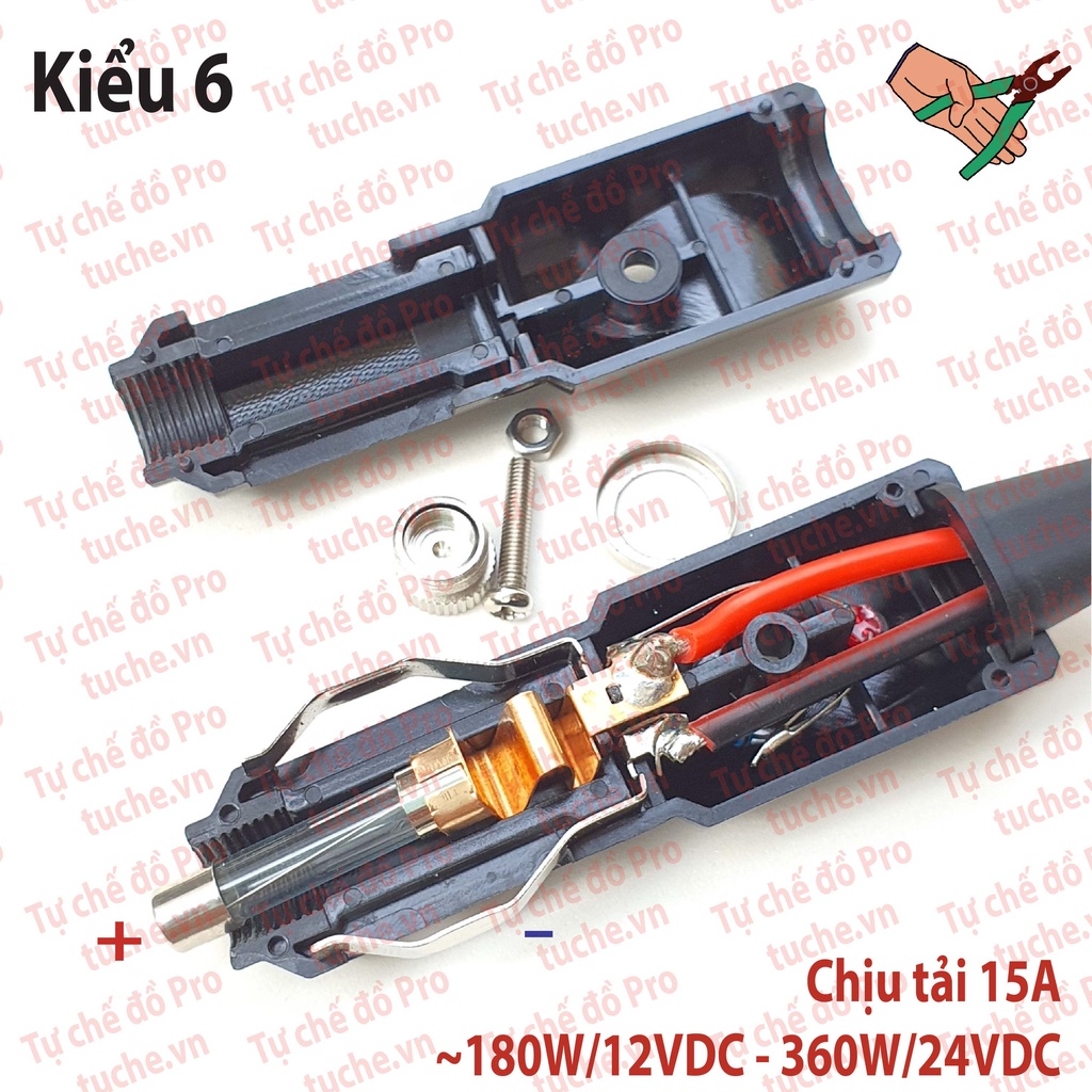 Tẩu sạc đực cắm điện cho ô tô, chịu tải 15A