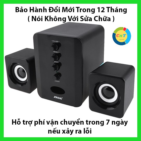 Loa Máy Tính SADA D-202, Có Núm Chỉnh BASS Và TREBLE