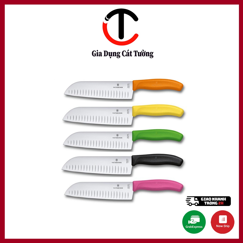 Dao Bếp Victorinox Santoku 17cm Cạnh Sáo Hàng Chính Hãng