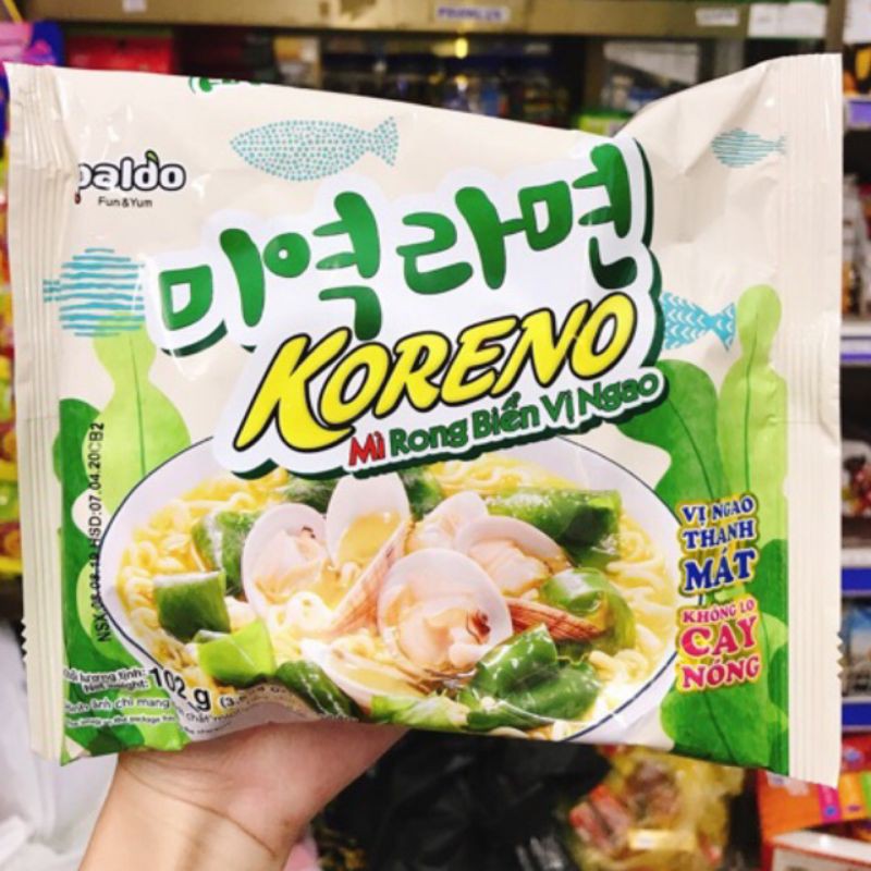 Combo 5 gói mì rong biển vị ngao thanh mát 102gr*5