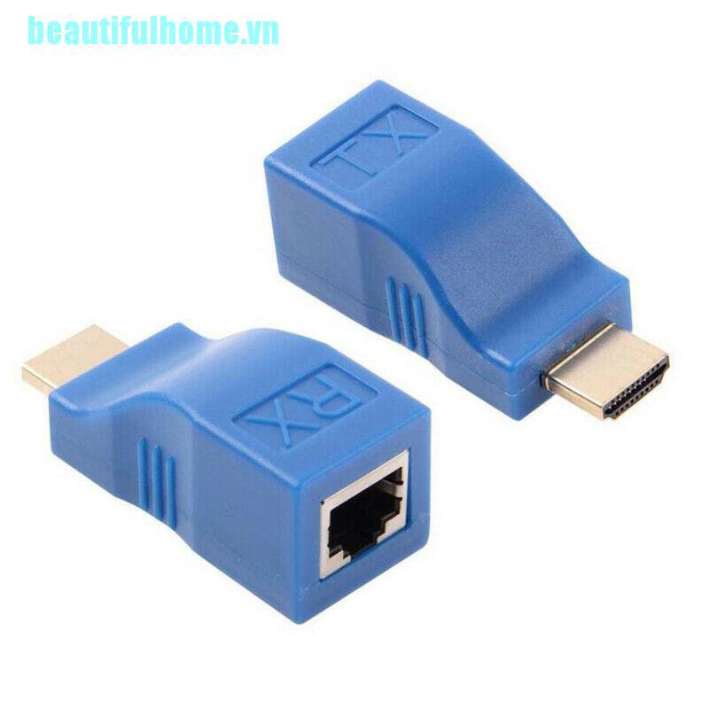 Bộ 2 Đầu Chuyển Đổi Từ 1080p Hdmi Sang Rj45 Cat 5e /
