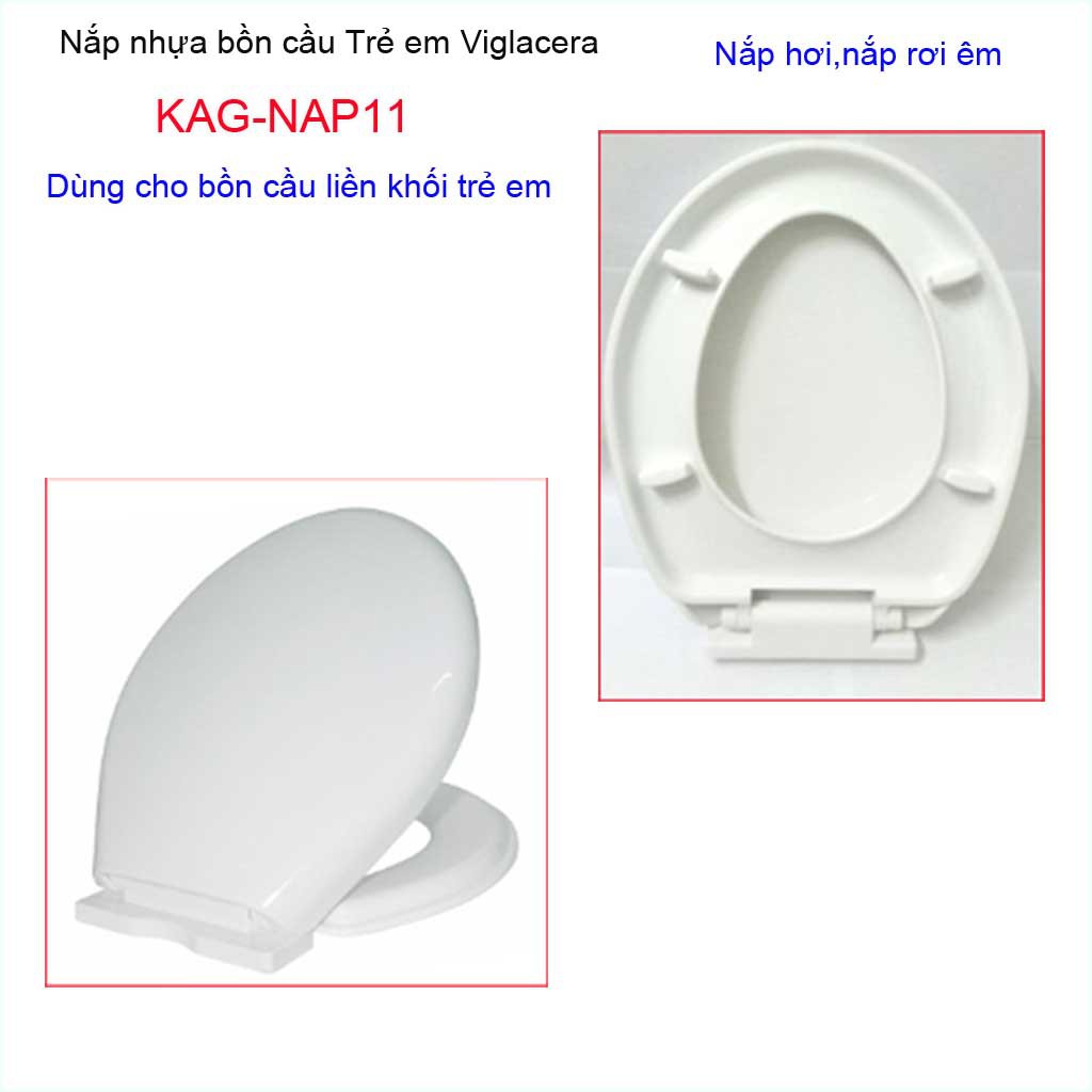 Nắp bồn cầu trẻ em rơi êm, nắp đậy bồn cầu  Viglacera cho trường mẫu giáo KAG-NAP11