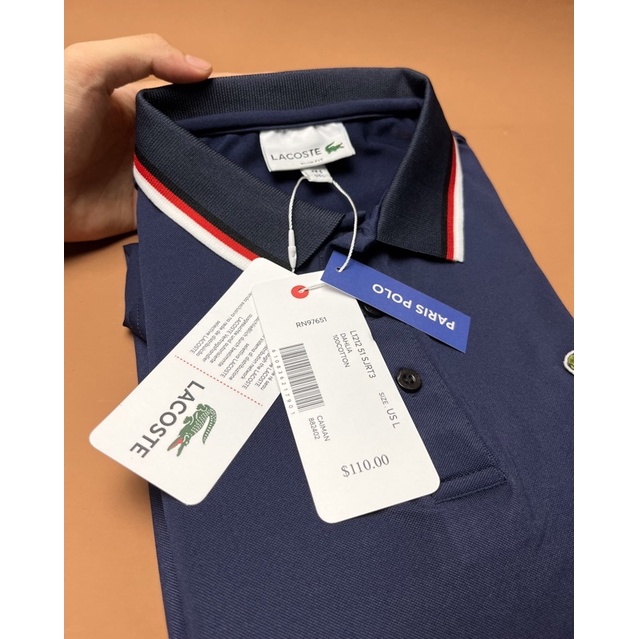 Áo Thun POLO Nam Hãng LC Chất Liệu CVC Cotton Hoạ Tiết Bo Cổ Sọc Giữ Form Thấm Hút Tốt Chống Nhăn Full Phụ Kiện Hãng,04