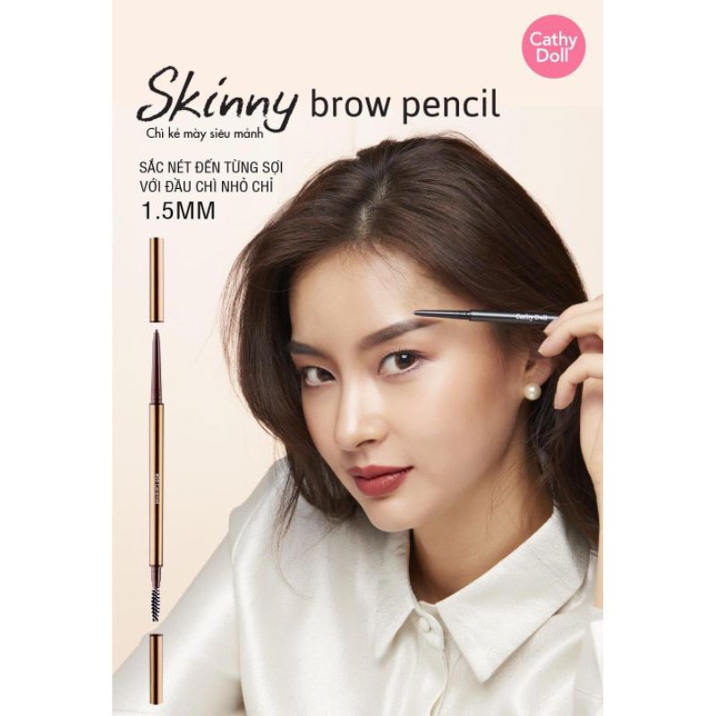 Chì Kẻ Mày Siêu Mảnh Cathy Doll Skinny Brow Pencil 0.05g