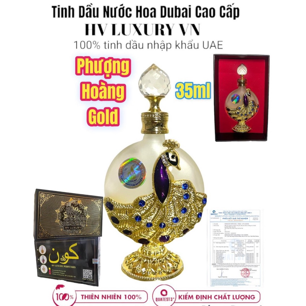 Tinh Dầu Nước Hoa Dubai Nam Nữ Chính Hãng 35ml - Tinh Dầu Thiên Nhiên Nguyên Chất Lưu Hương 24h