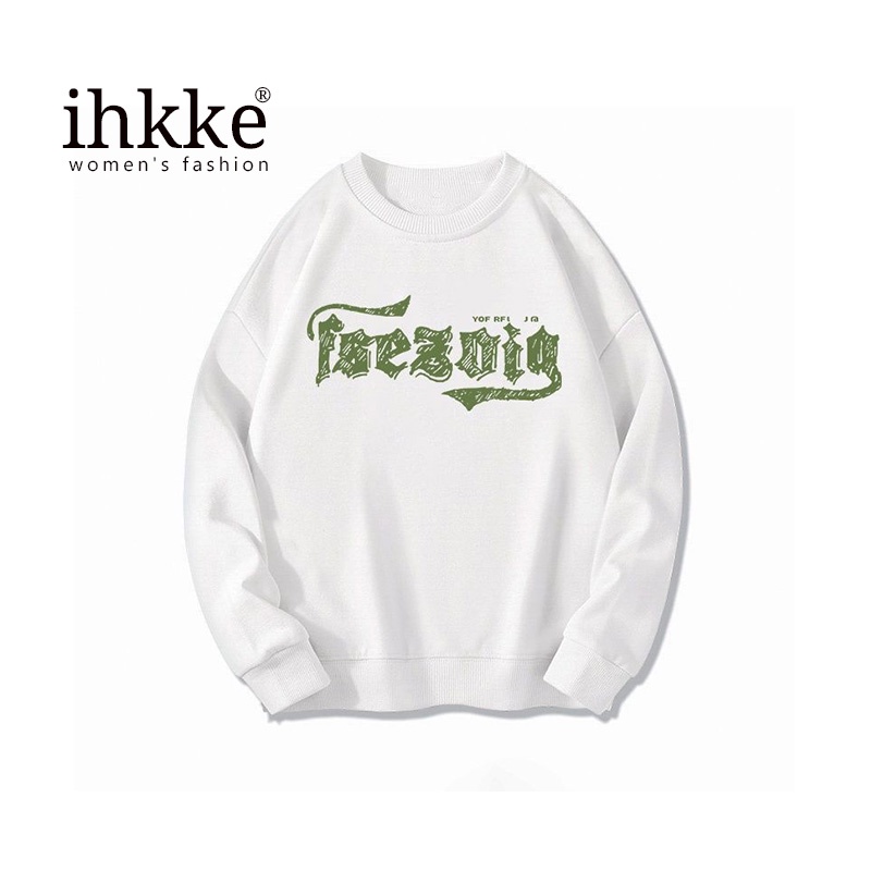 Áo sweater/ Áo hoodie/ Áo thun ihkke dài tay màu sữa ngọt ngào thời trang mùa thu cho nữ
