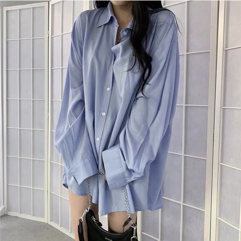 Áo sơ mi dài OVERSIZE thiết kế ulzzang Hàn Quốc