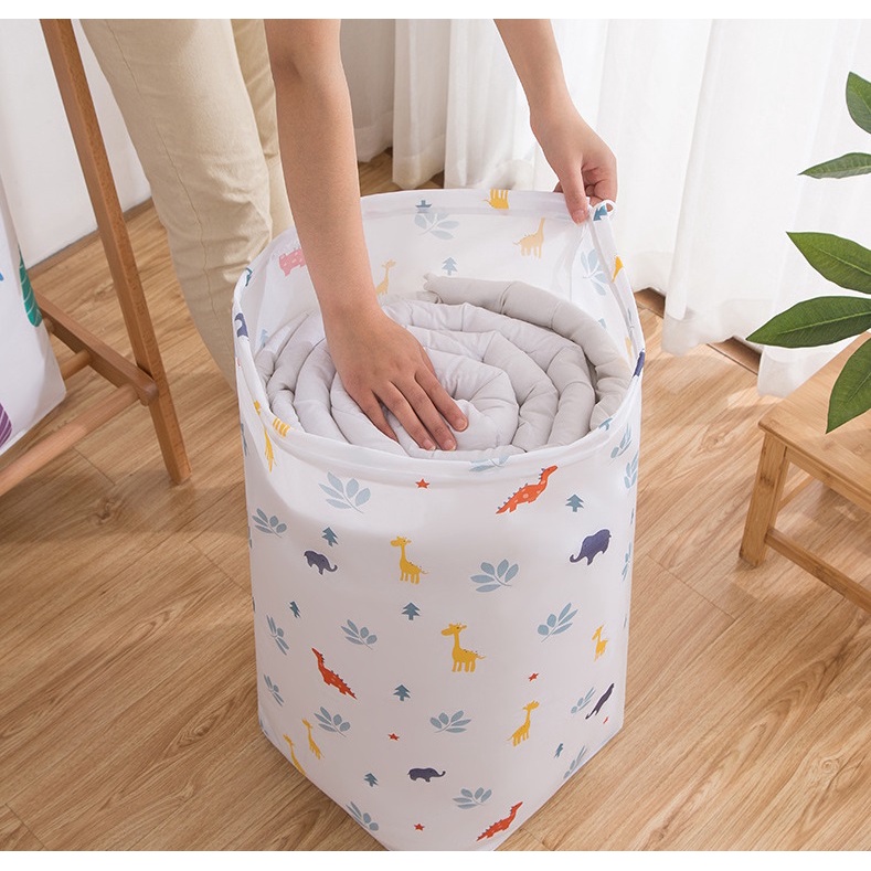 (Loại TO DÀI 90 RỘNG 45cm) Túi đựng chăn mèn quần áo chất liệu PEVA chống ẩm hình trụ (HSN)