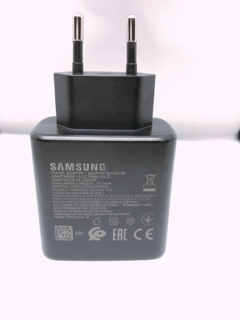 Samsung Sạc SIÊU NHANH ( Superfast Charge 45W) hỗ trợ NOTE 10 ( Chưa gồm cáp 5A)