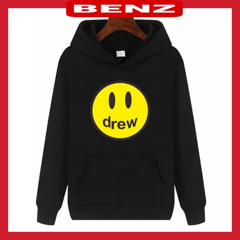 Áo hoodie drew in hình mặt cười  nam nữ chất nỉ ngoại mềm mịn fom rộng unisex oversize đến 68kg sẵn nhiều màu AT 9998