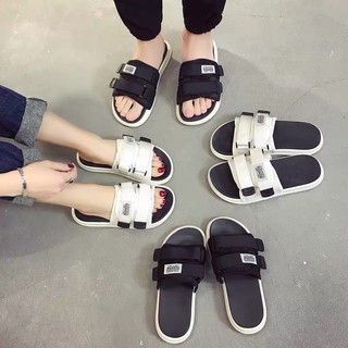 Dép quai ngang,Dép quai ngang nam nữ unisex inviti Fashion quai dán hàn quốc mới, đơn giản là phong cách