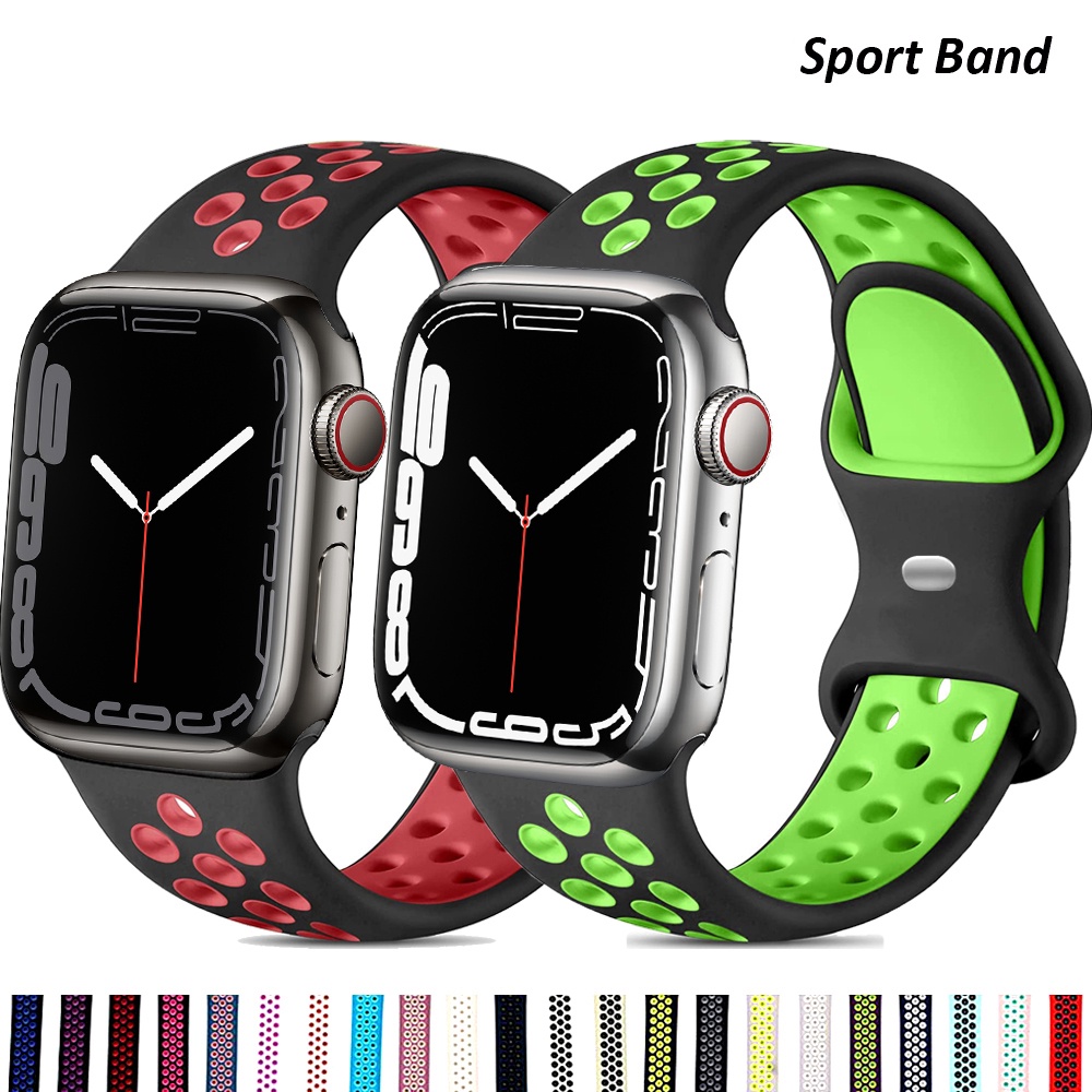 Dây Đeo Thoáng Khí Cho Đồng Hồ Thông Minh Apple Watch Series 7 6 SE 5 4 3 2 1 iWatch 45mm 44mm 41mm 40mm 42mm 38mm