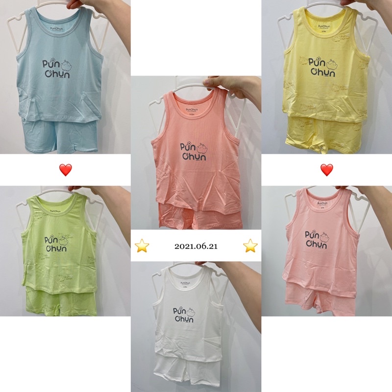 Bộ ba lỗ punchun cho bé chất cotton