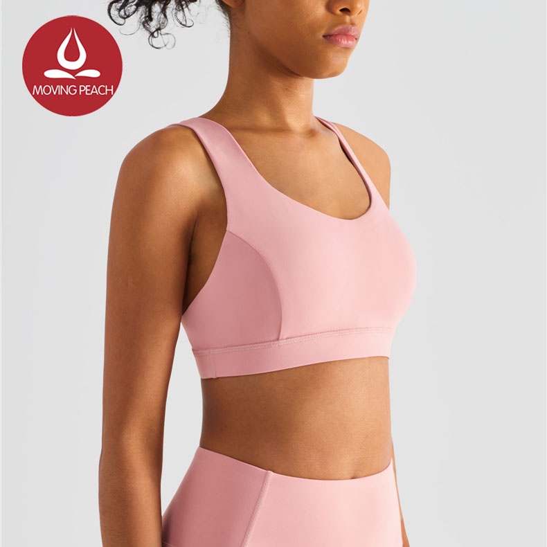 MOVING PEACH Sports Bra Soft Beauty-back Yoga Underwear with Removable pads ABU