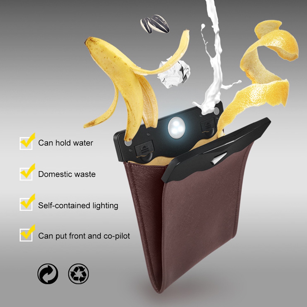 Túi Đựng Rác Mini Có Đèn LED Tiện Lợi Cho Xe Ô Tô