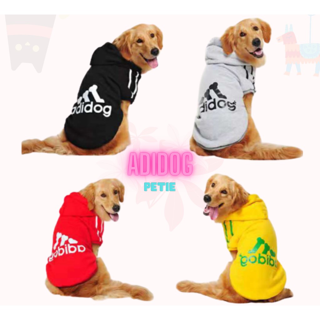 Áo ấm cho chó mèo Adidog hàng hiệu vải nỉ siêu ấm áp