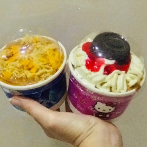 100c Ly giấy đựng kem khói nắp cầu nhiều màu 200ml đựng bánh bông lan trứng muối, kem tươi