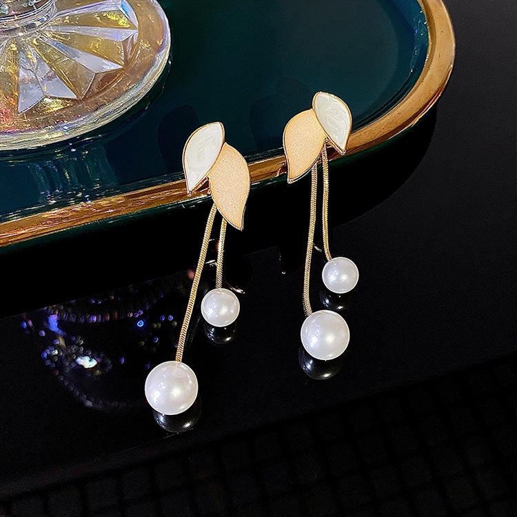 (MớI) Bông Tai HợP Kim Mạ BạC 925 HìNh Lá Xinh XắN