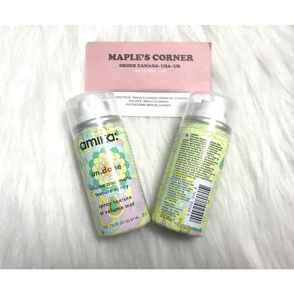 Xịt làm phồng và giữ nếp tóc Amika Volume and matte texture spray