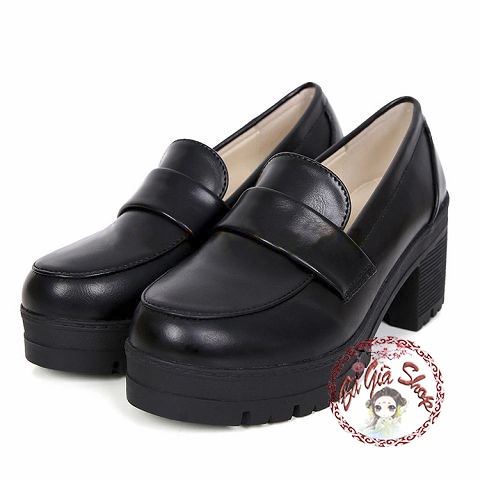 Giày học sinh đế vuông 7cm