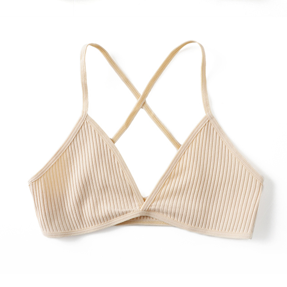 Áo bra vải cotton tam giác không đường may quyến rũ cho nữ