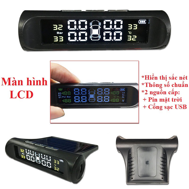 Cảm biến áp suất lốp phụ kiện xe ô tô phụ kiện xe hơi NÚT CẢM ỨNG Pin TRÂU bảo hành 24 tháng